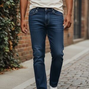 True Nation by DXL Men's Big and Tall Loose-Fit Stretch Dark Wash Jeans 46x30